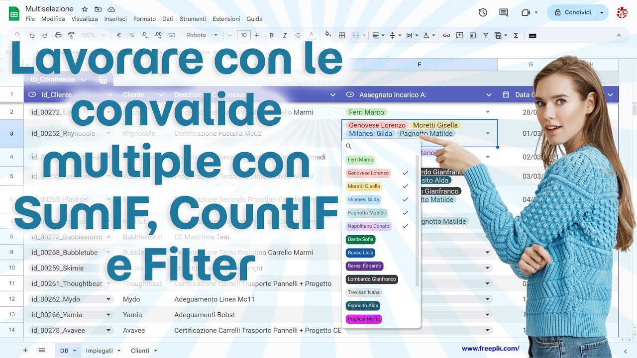 Analizzare dei dati con le convalide multiple. #google #sheets