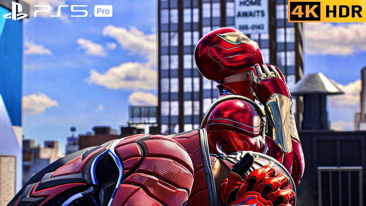 (PS5 PRO) Iron-Spider Armor joins STRIKE Miles to Fight Sandman | 4K HDR |