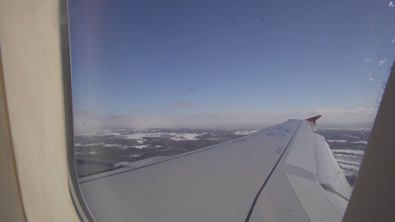 Sweden, Stockholm, Arlanda Airport Terminal 5, take off with Turkish Airlines to Istanbul