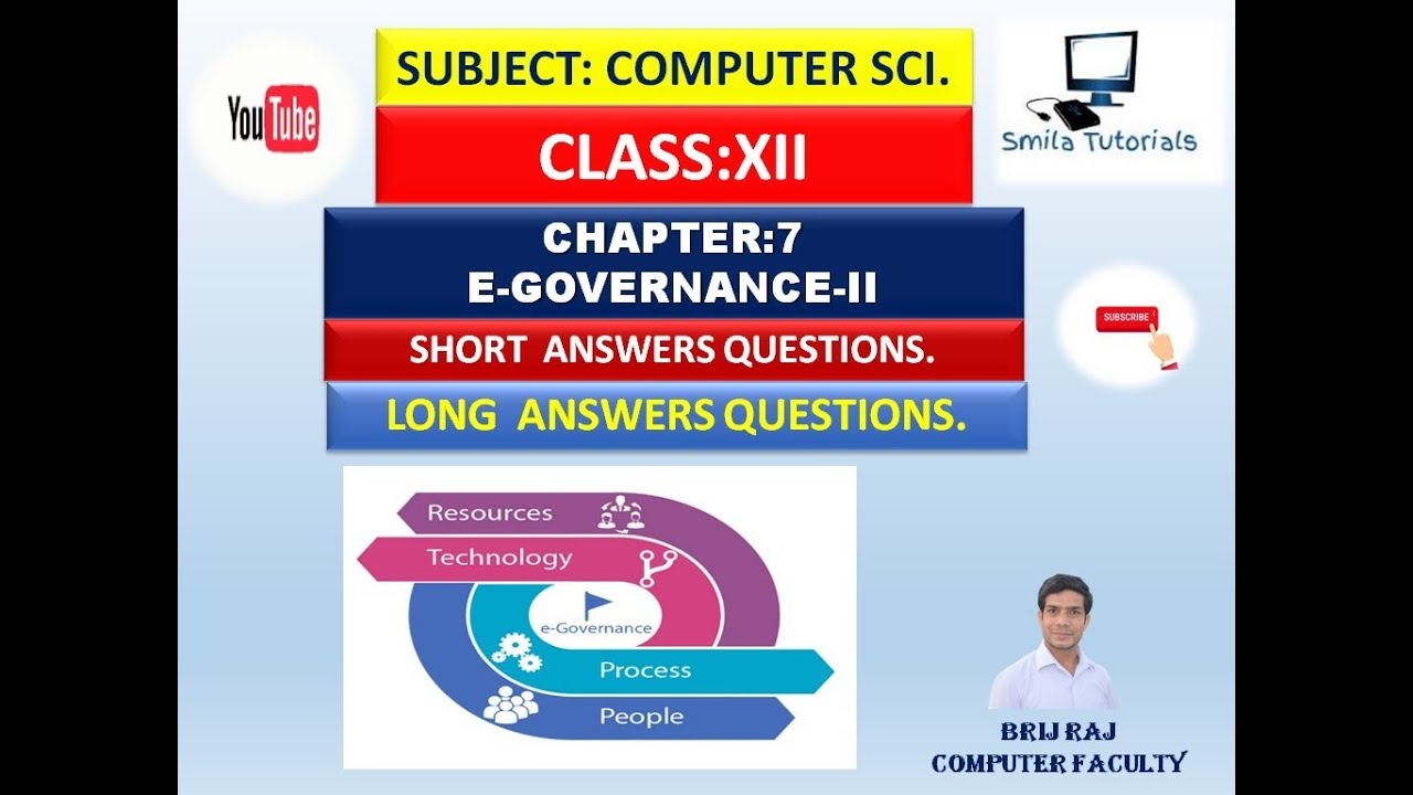 CLASS:XII CH:7 E-GOVERNANCE-II (Short and Long Answer Questions) New Syllabus 2021