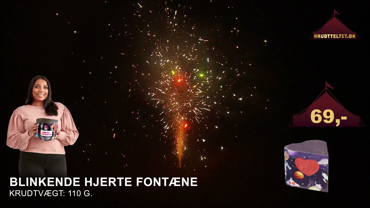 Blinkende hjerte fontæne