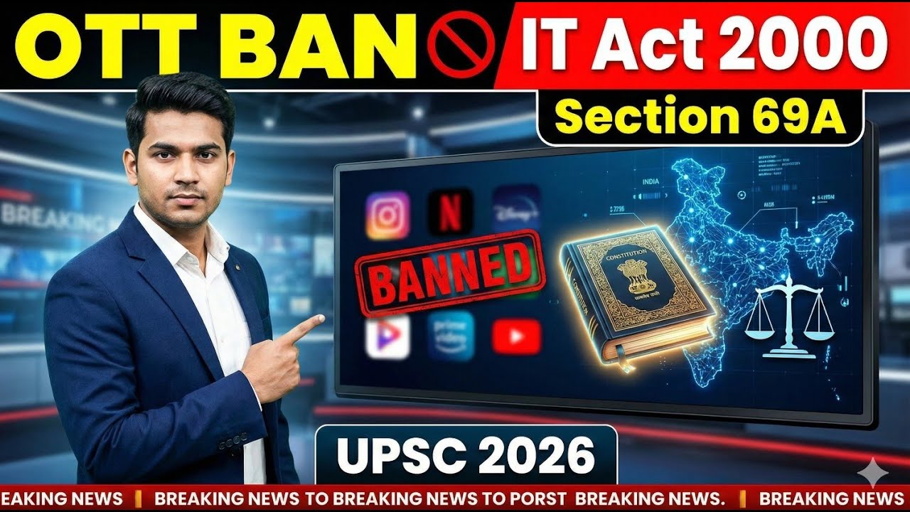 OTT Ban Explained 🚫 | IT Act 2000 | Section 69A | Online Content Regulation | UPSC 2026