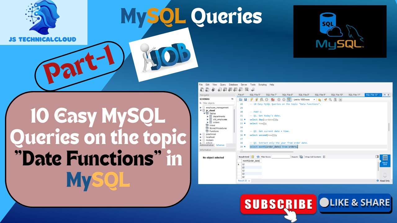 10 Easy MySQL Queries on the topic 