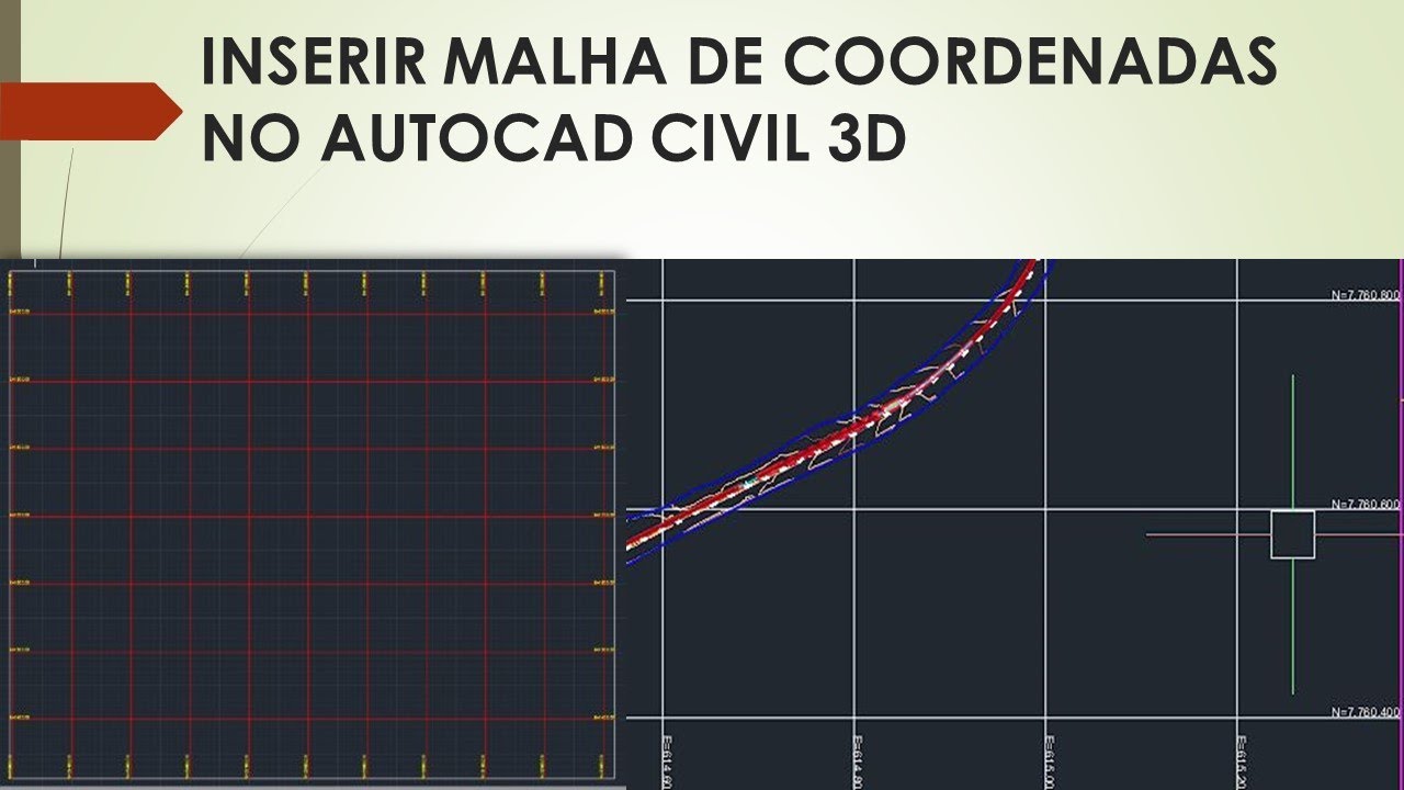 Malha de Coordenadas usando ‘interface’ do AutoCAD Civil 3D 2020