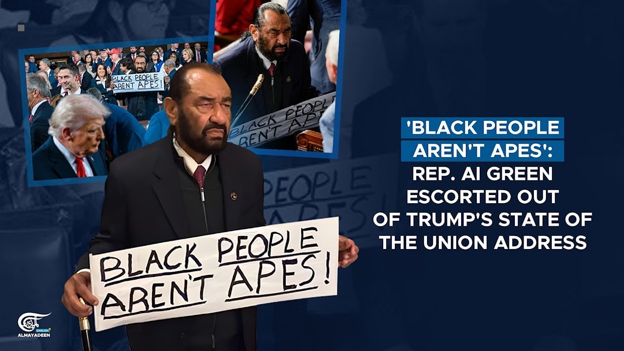 'Black people aren't apes': Rep. AI Green escorted out of Trump's State of the Union address