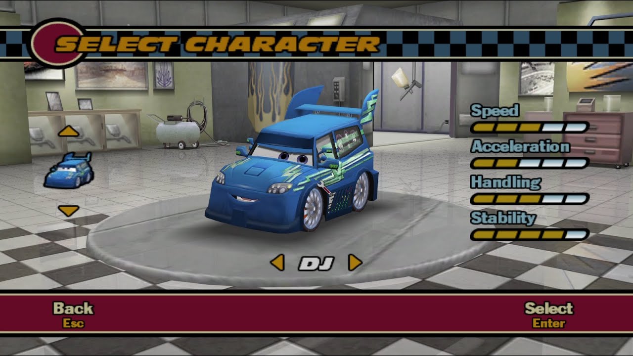 Cars: The Video Game PC | DJ Gameplay + Fixed Neons Showcase