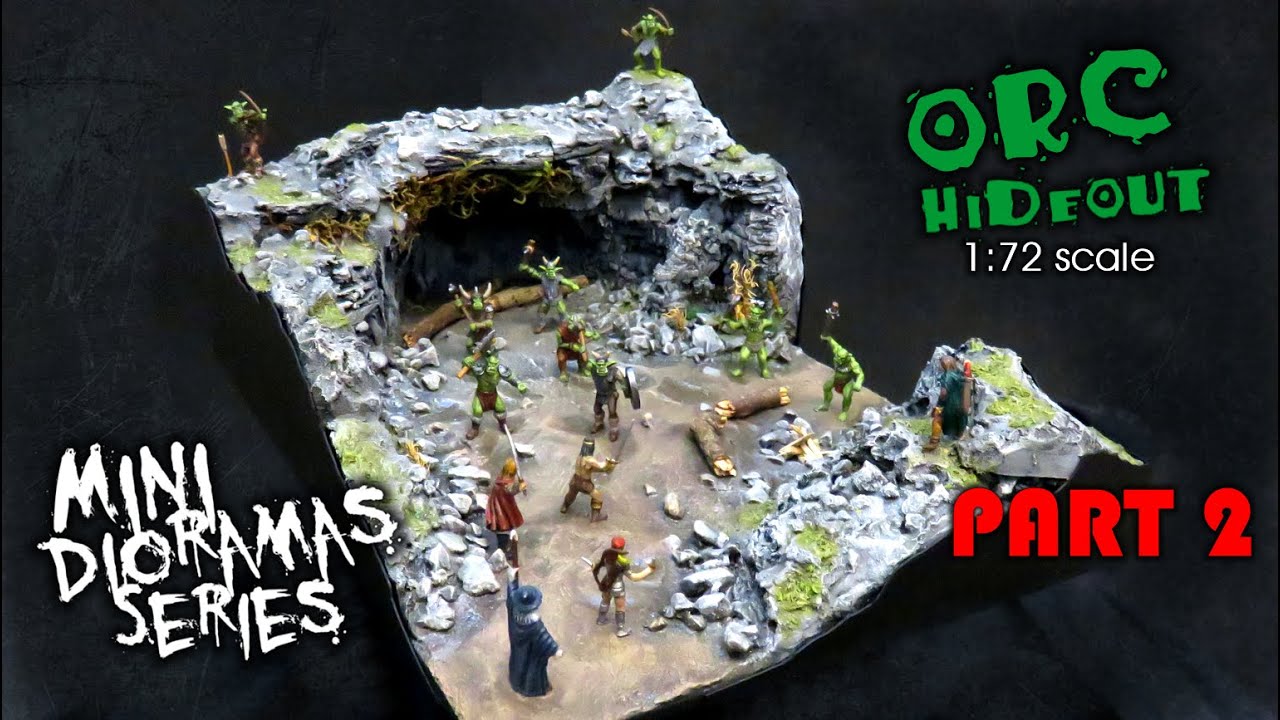 #14 - ORC HIDEOUT - Part 2 (Painting, Flocking and Last Details) - Mini Dioramas Series