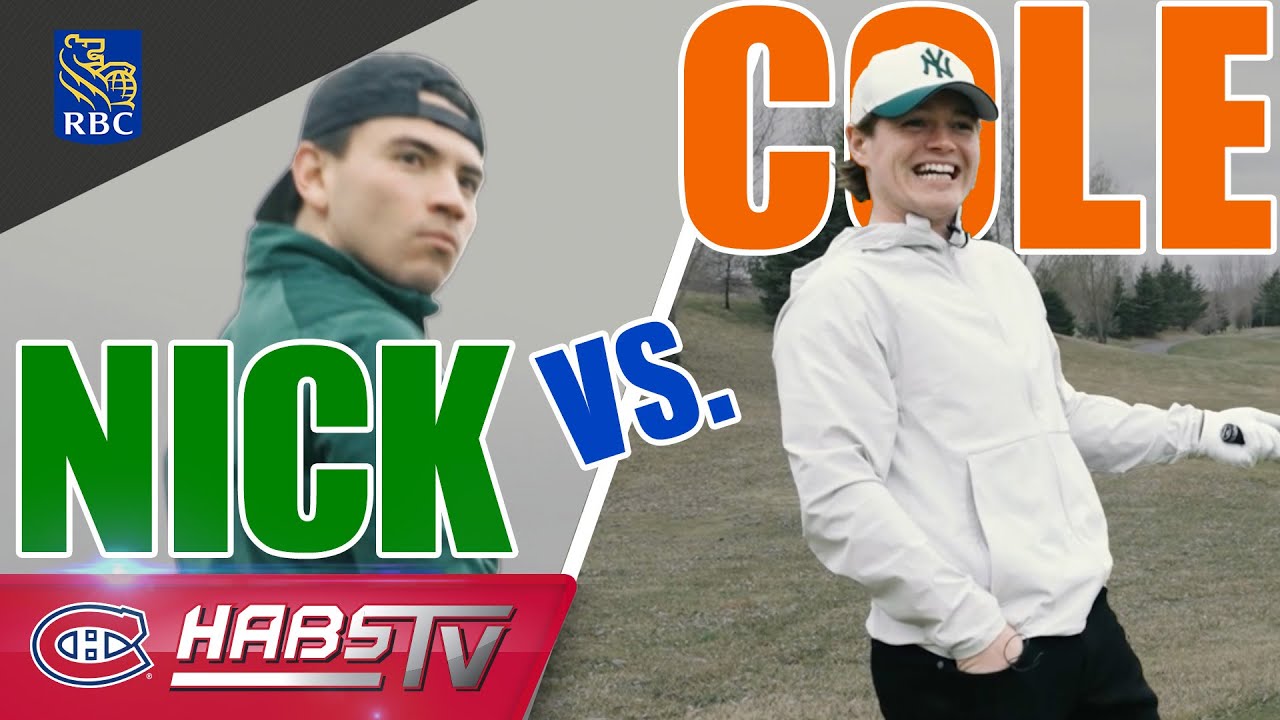 Golf cart ridealong with Cole Caufield and Nick Suzuki