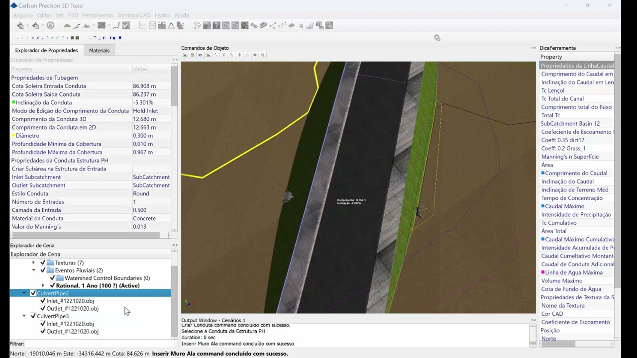 Carlson P3D Hydro - Tutorial 5 - Desenhar Etiquetas de CAD Dinamico