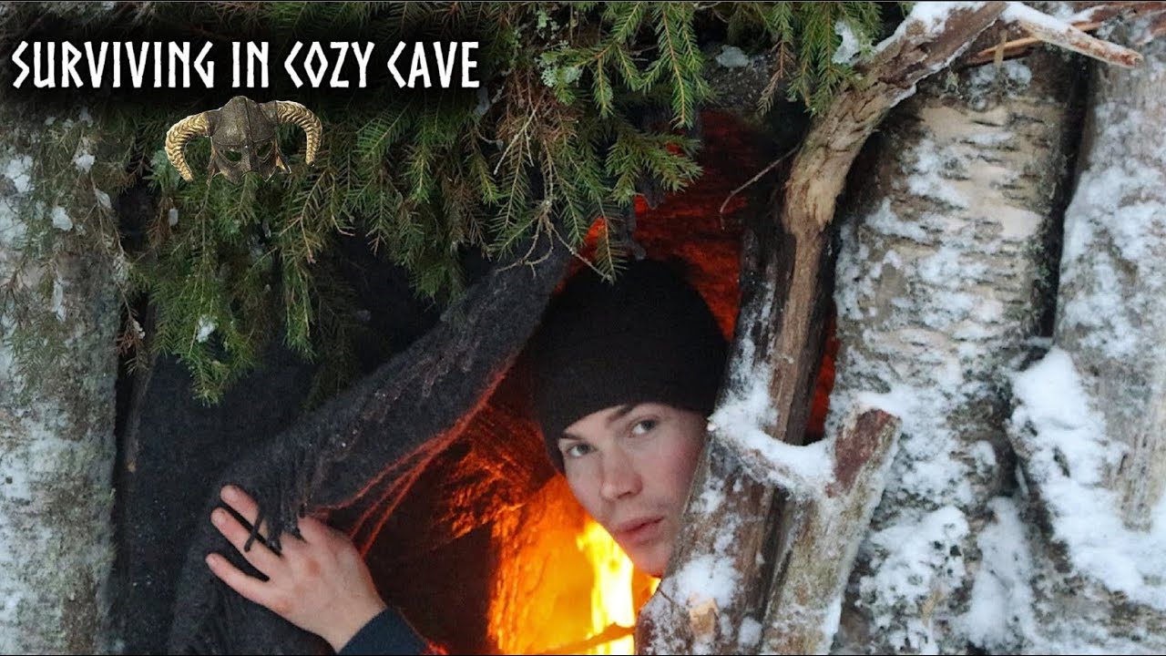 Welcome to my Warm Shelter! SOLO CAMPING for 3 DAYS in Winter Cave