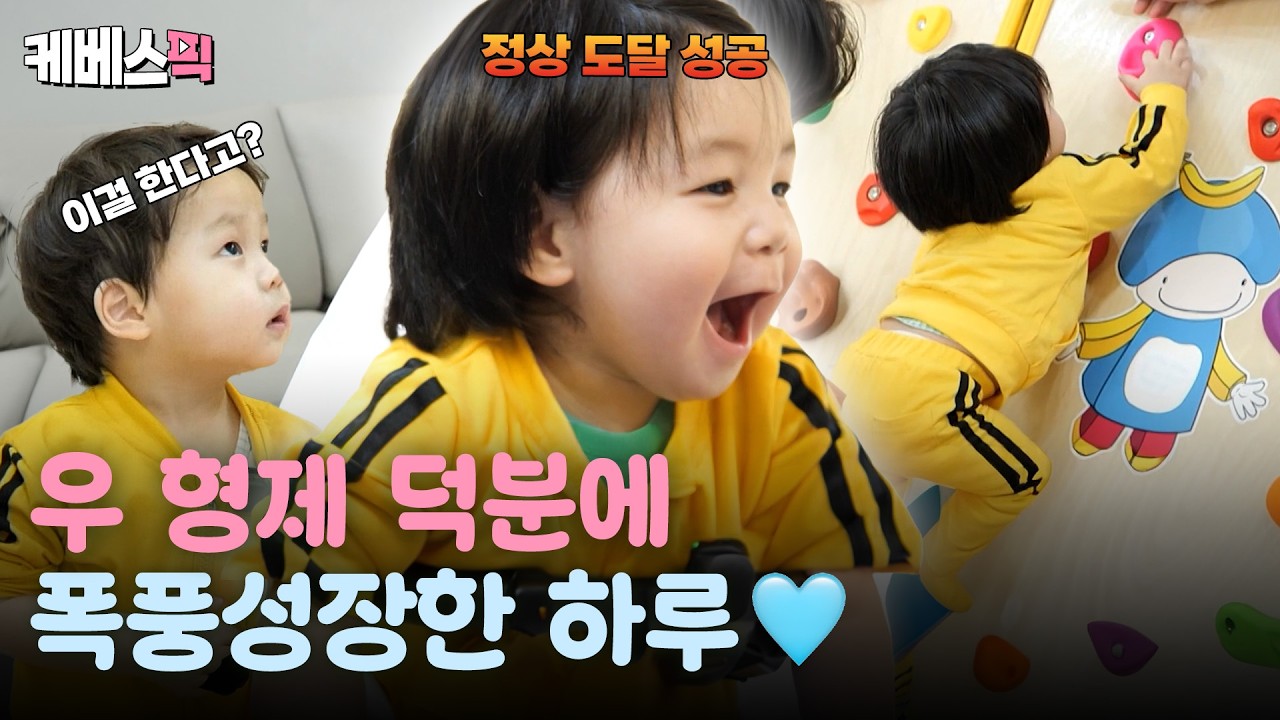 국대 출신 삼촌 만나서 클라이밍 훈련 받은 하루 🏆 생후 12개월 심하루, 클라이밍 성공! 🎉 | [슈퍼맨이 돌아왔다] | KBS 260311 방송