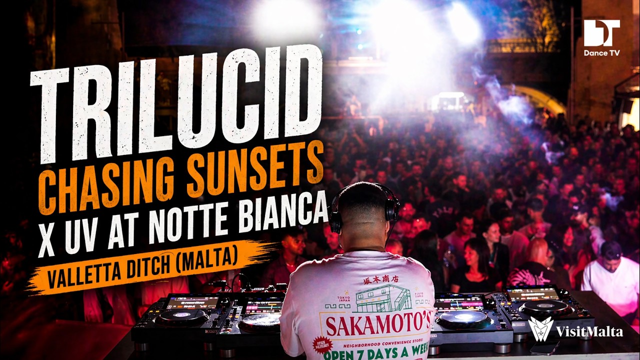 Trilucid | Chasing Sunsets x UV at Notte Bianca | Valletta Ditch (Malta)