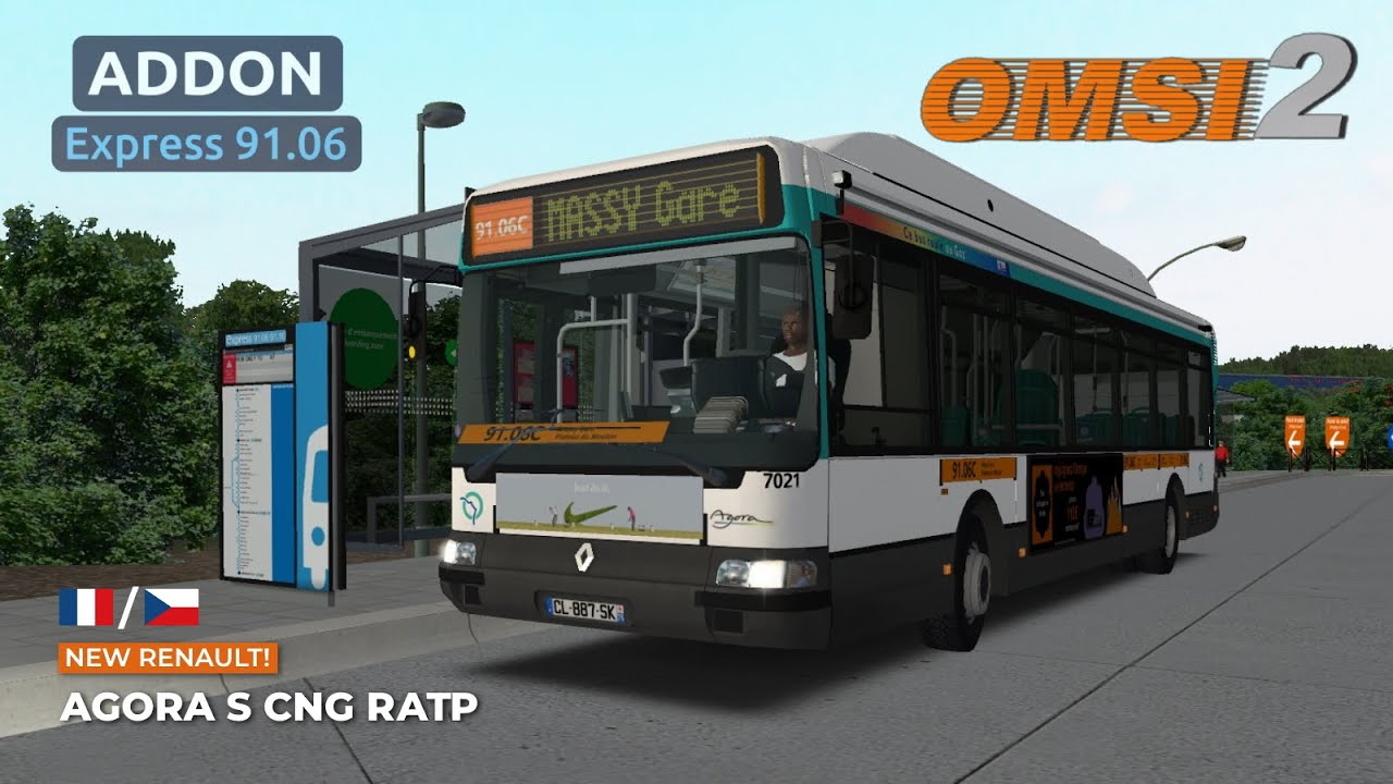 OMSI 2 #051 [CZ/FR] Express 91.06 | RENAULT Agora RATP CNG (2 doors &euro;2 pack)