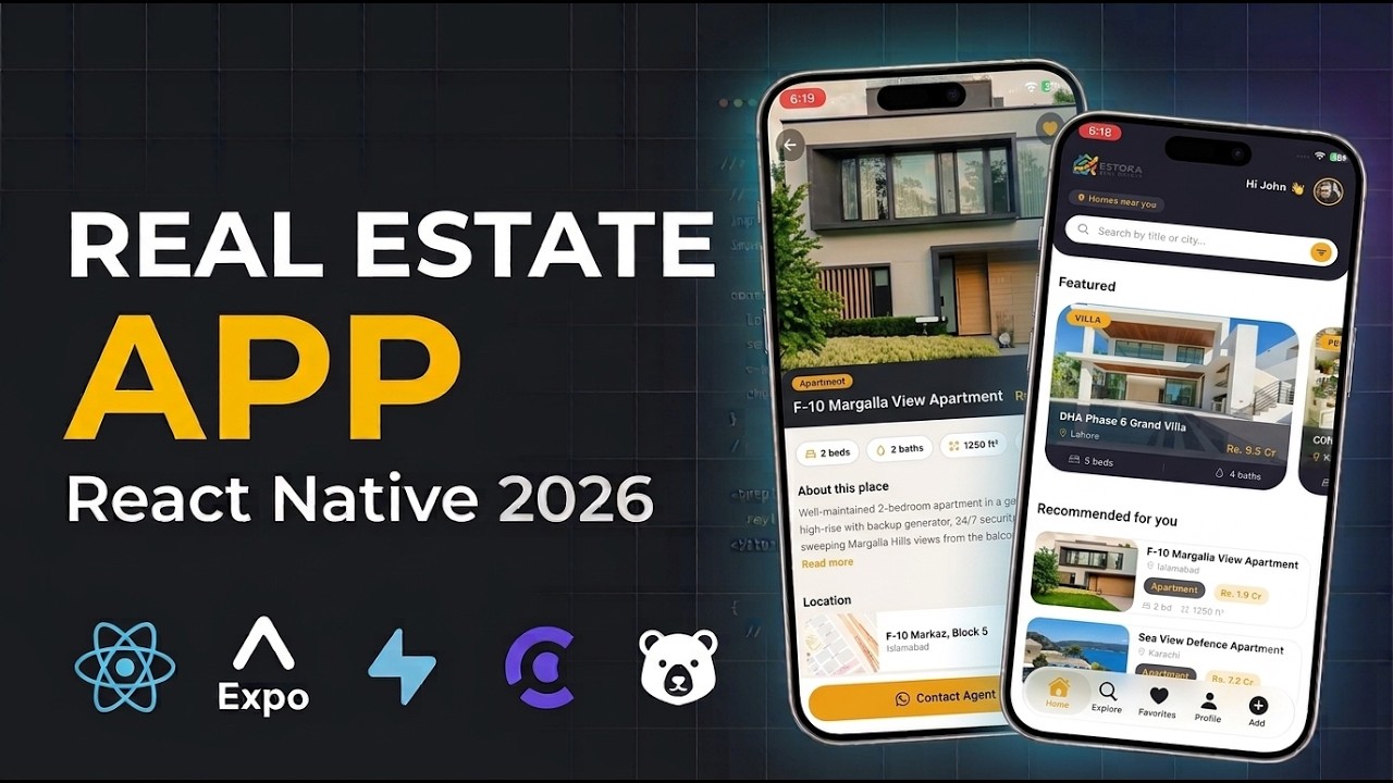 Build Your First Mobile Application in 2026 - Build a Real Estate App using React Native