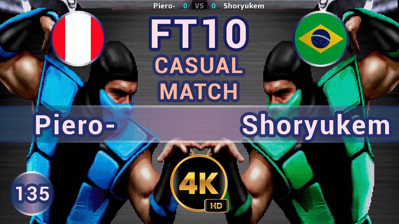 UMK3 - 🇵🇪 Piero- vs Shoryukem 🇧🇷 FT10 / 4K 60 FPS #umk3 #ultimatemortalkombat3 #t99he #team99hits
