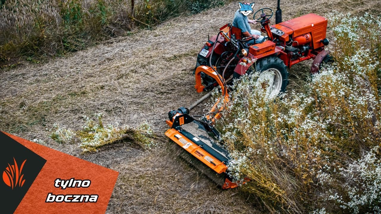 Władimirec T25 koszenie trawy nieużytków kosiarka bijakowa  tylno boczna ORKAN KTBL 180