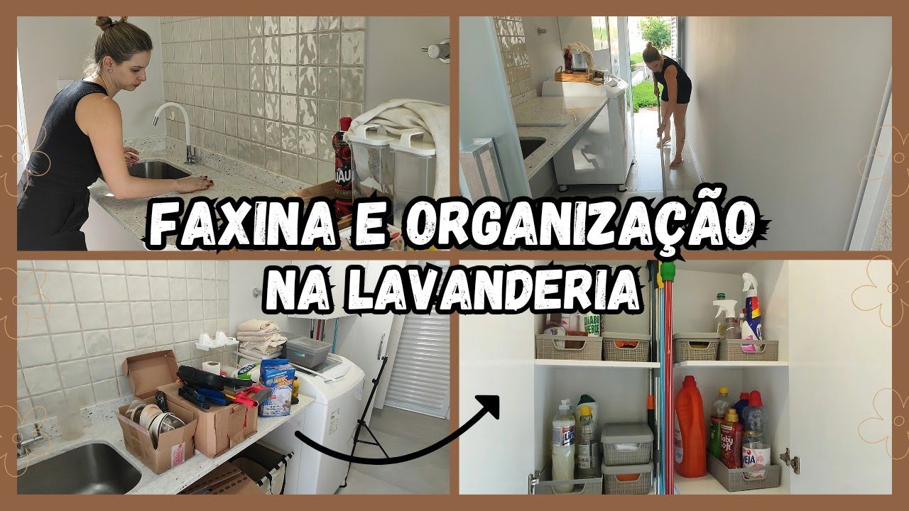 CUIDADOS com o LAR 🏡🥰 Minha LAVANDERIA estava precisando muito disso 🪣🧽 Primeiro VLOG DO ANO 🤎
