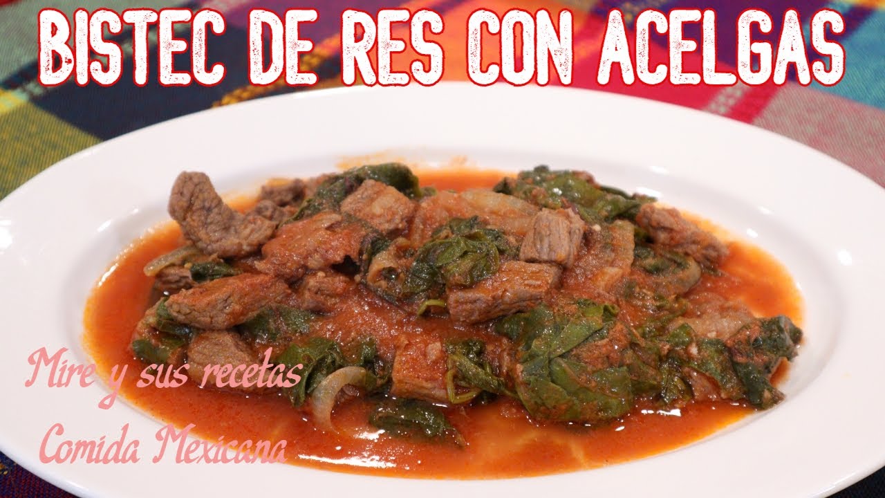 Bistec de Res con Acelgas Receta Fácil y Deliciosa para Toda la Familia