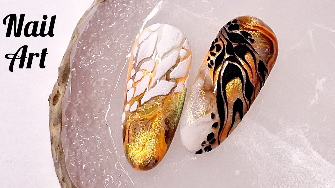 Идеи осеннего маникюра. МК/Autumn manicure ideas. Video tutorial.