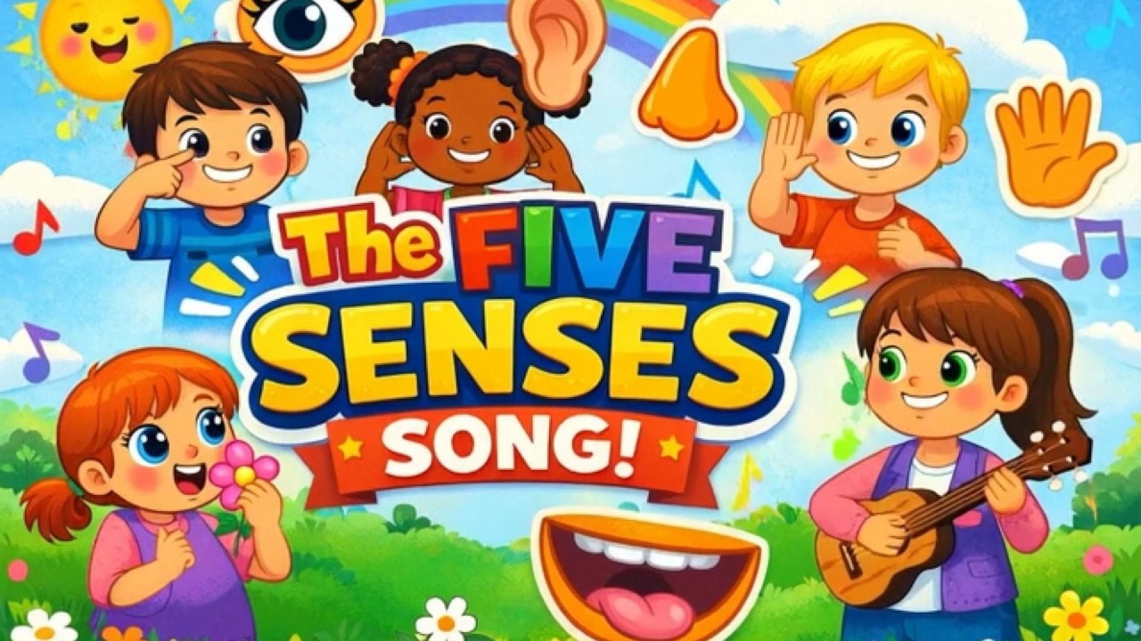 Five Senses Song for Kids 👀👂✋👃👅 | Learn SEE, HEAR, TOUCH, SMELL & TASTE | Preschool Learning Song