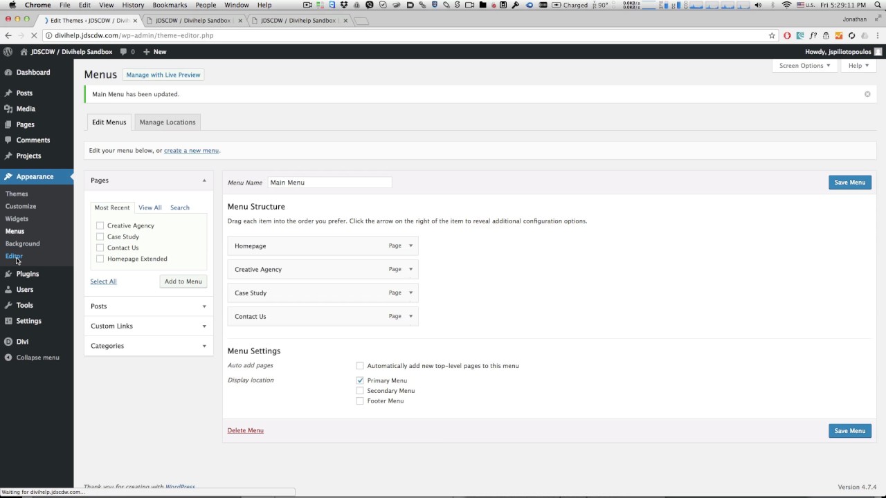 Custom CSS for a single Divi Menu item