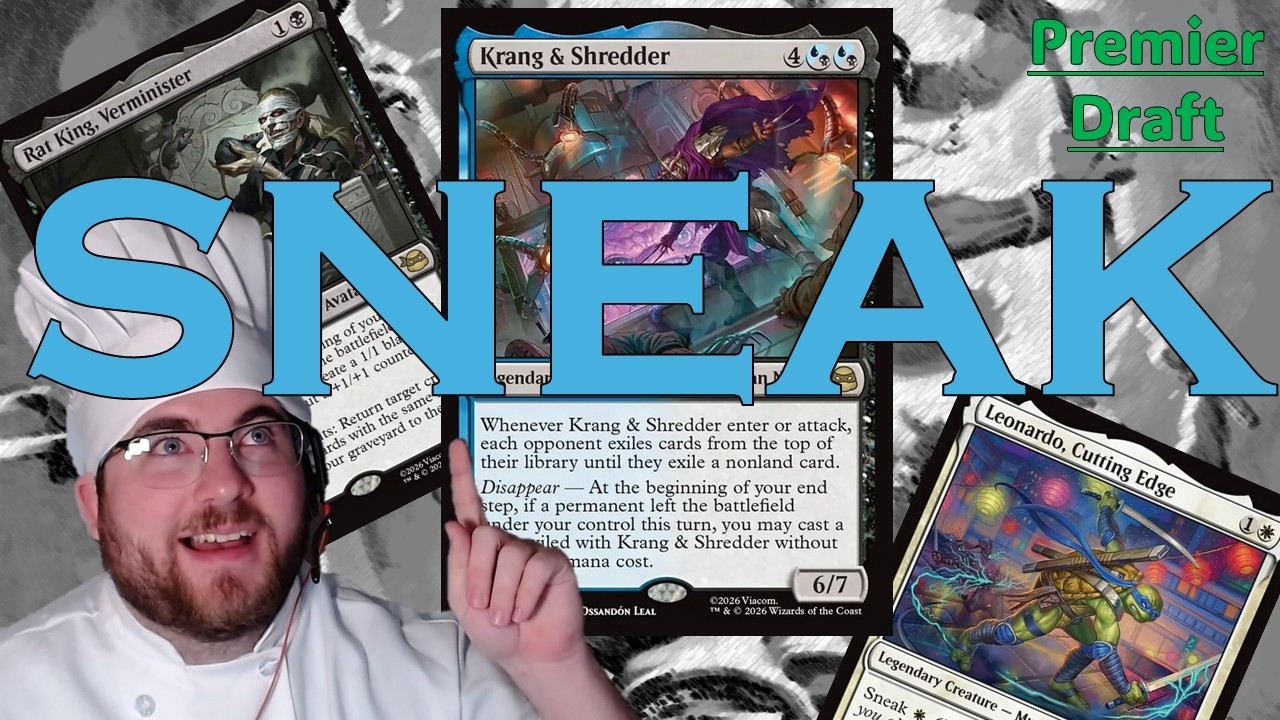 SNEAK, SNUCK, TROPHY! Bomby Grindy Delicious Magic Gameplay | TMNT Draft | MTG Arena