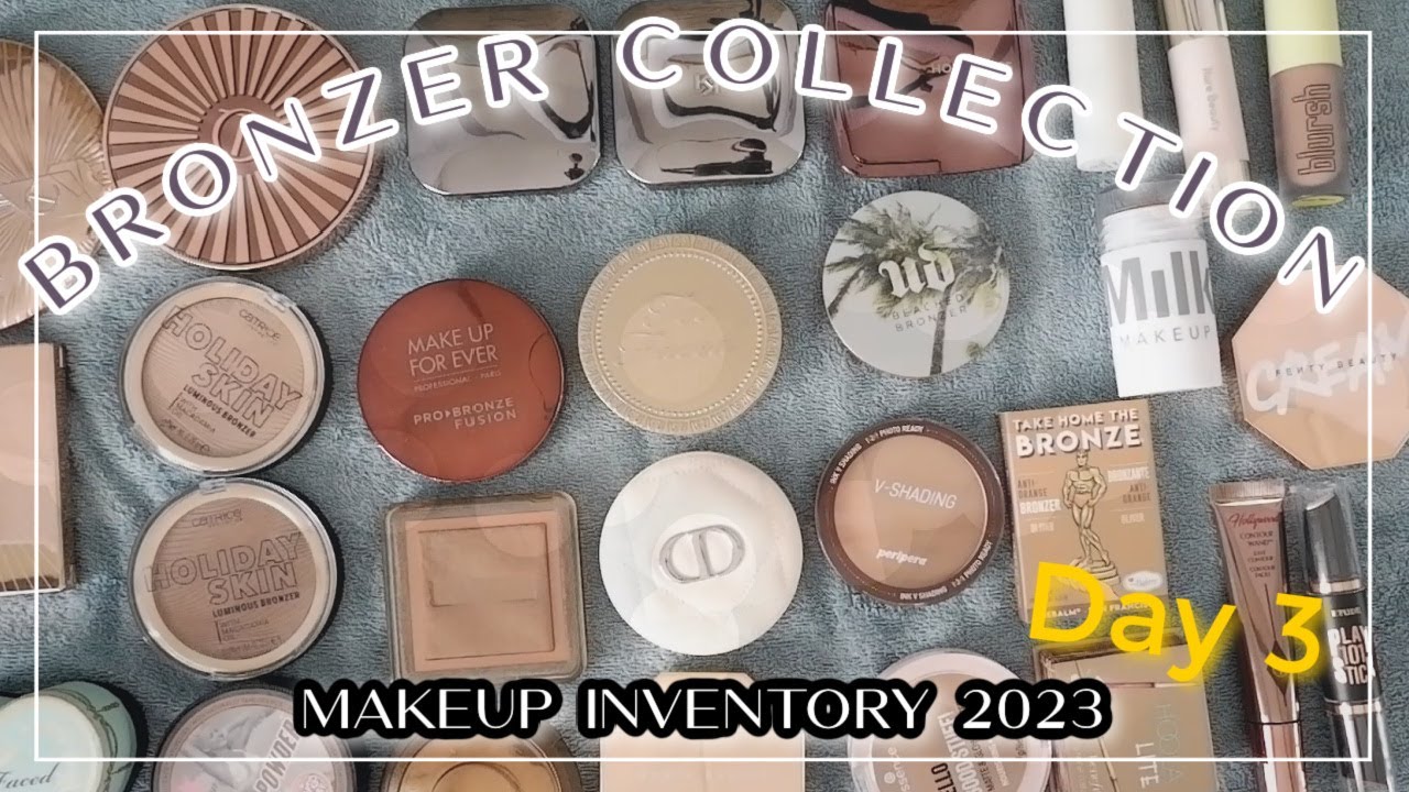 BRONZER COLLECTION 2023 // Makeup Inventory incl. swatches (best fair & cool skin recommendations)