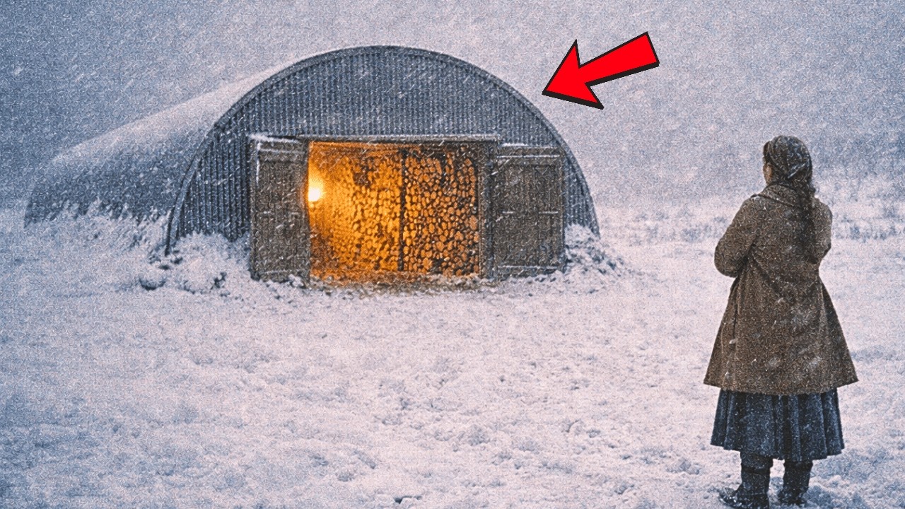Kicked Out Before Winter, She Built A $7 Quonset Hut And Kept Her Wood Dry