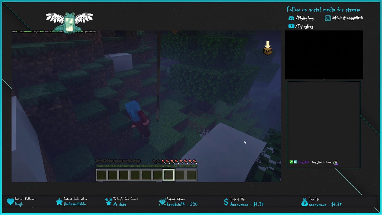 Getting scared in Minecraft Horrorcraft