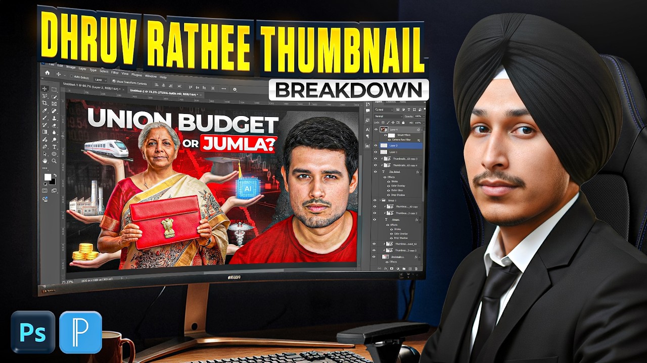 Dhruv Rathee Thumbnail Design BreakDown | High CTR Strategy | Thumbnail Like  @dhruvrathee