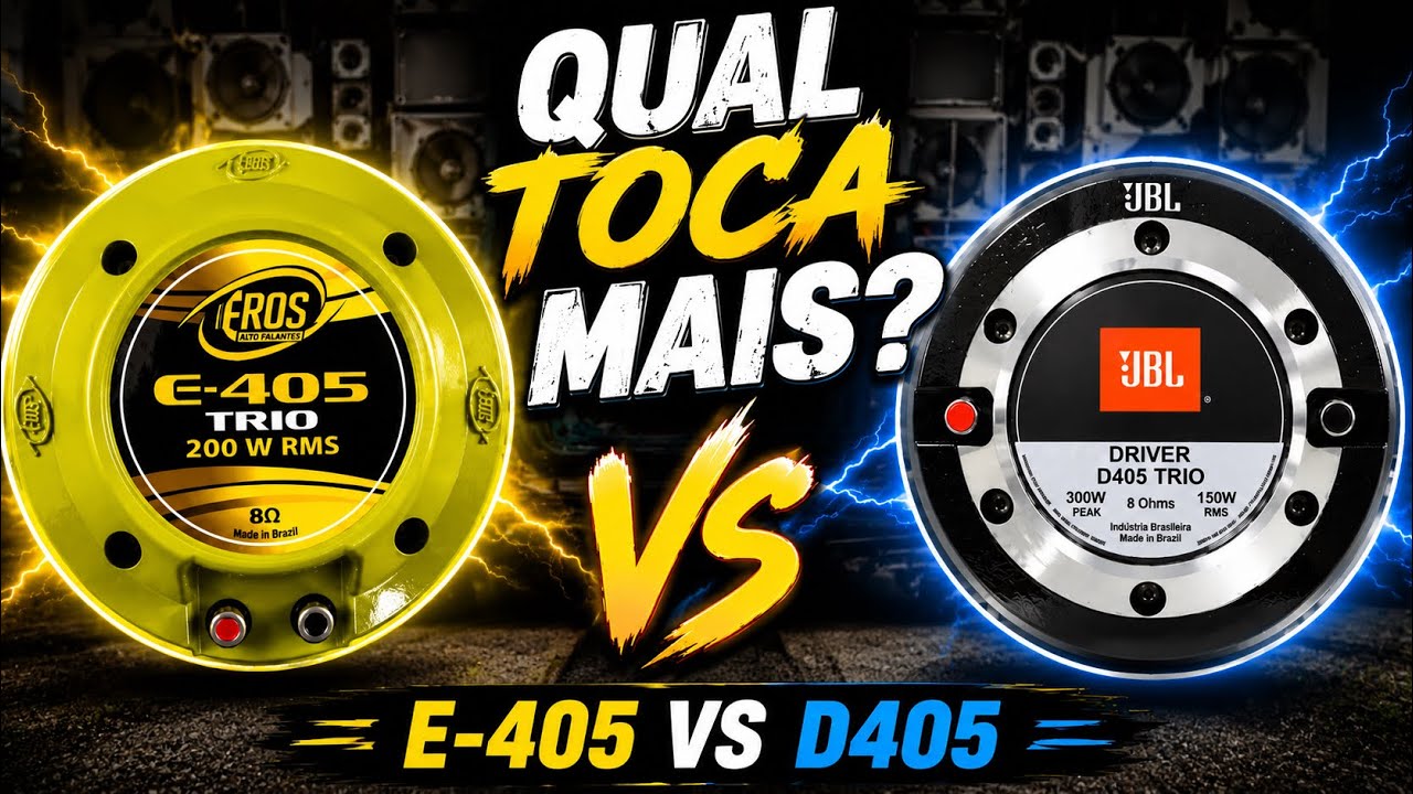 EROS E-405 TRIO vs JBL D405 TRIO!! QUAL MELHOR CORNETA????