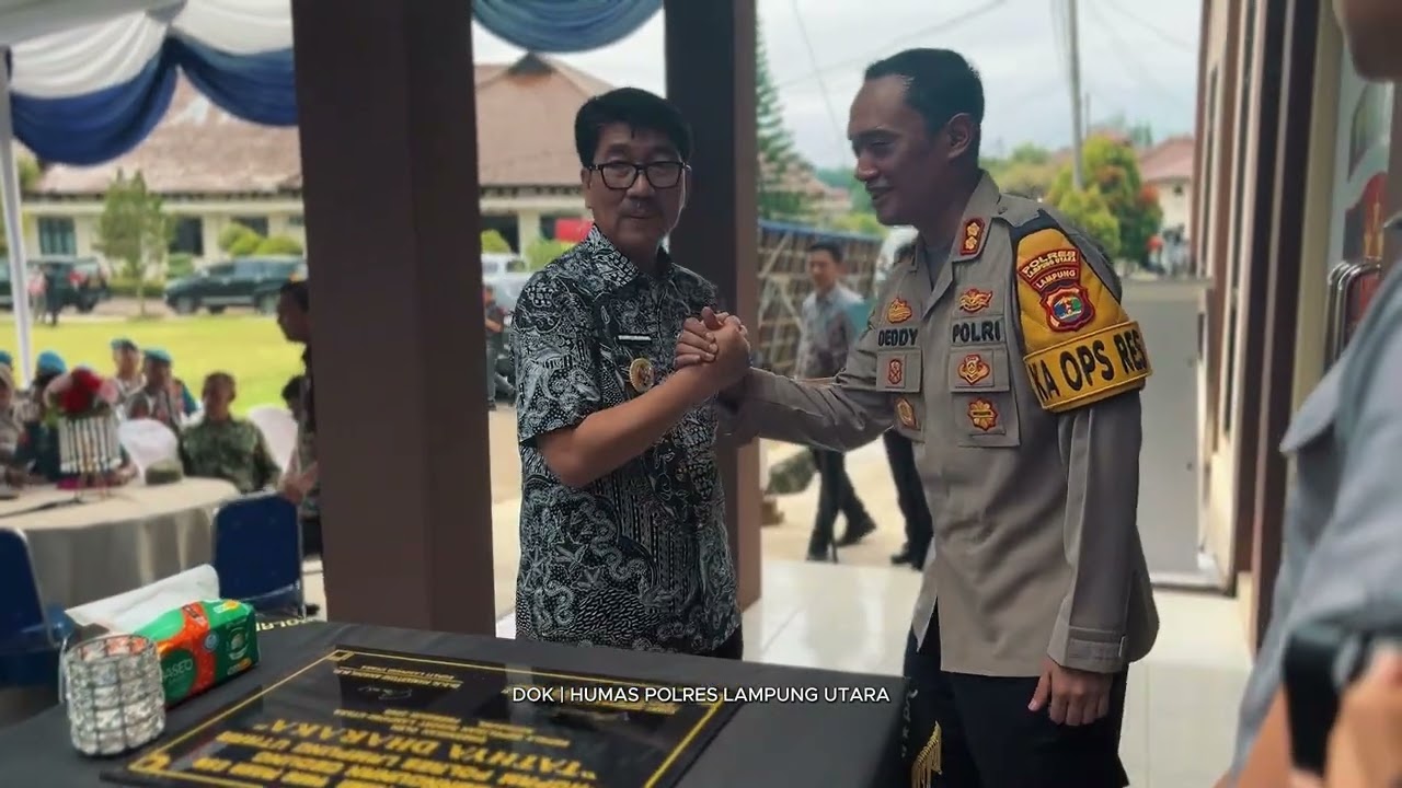 Bupati Lampung Utara Meresmikan & menyerahkan hibah Gedung Propam  kepada Kapolres Lampung Utara