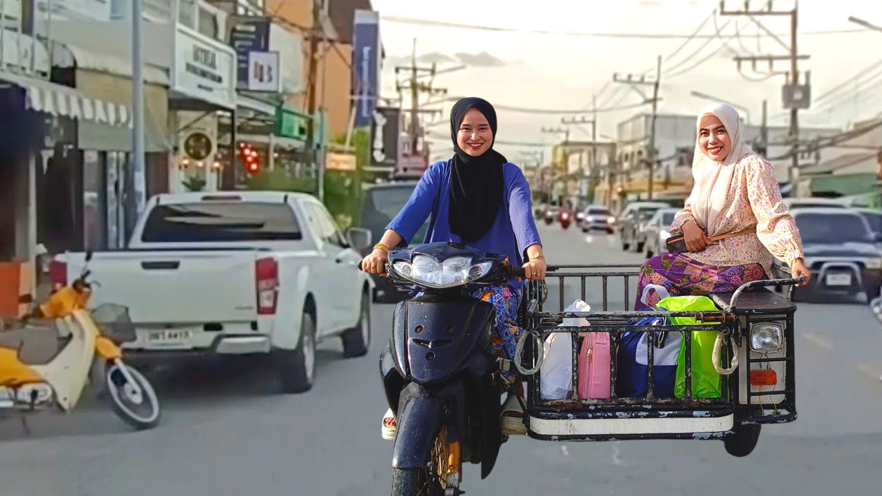 Santai2 saja bawa masuk ke bandar pattani dengan coley beli baju di kedai baju gadis pattani