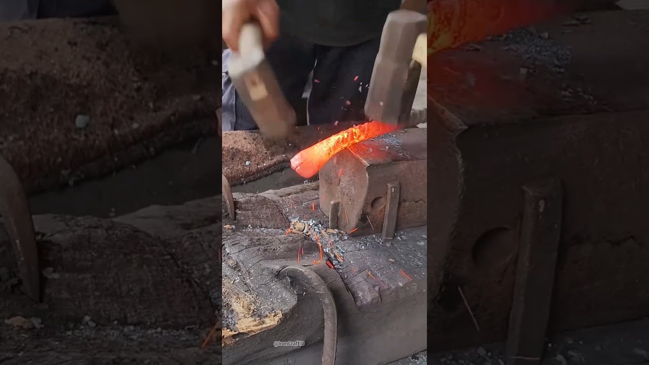 🔥 Watch How This Blacksmith Forges a Heavy-Duty Farming Crowbar