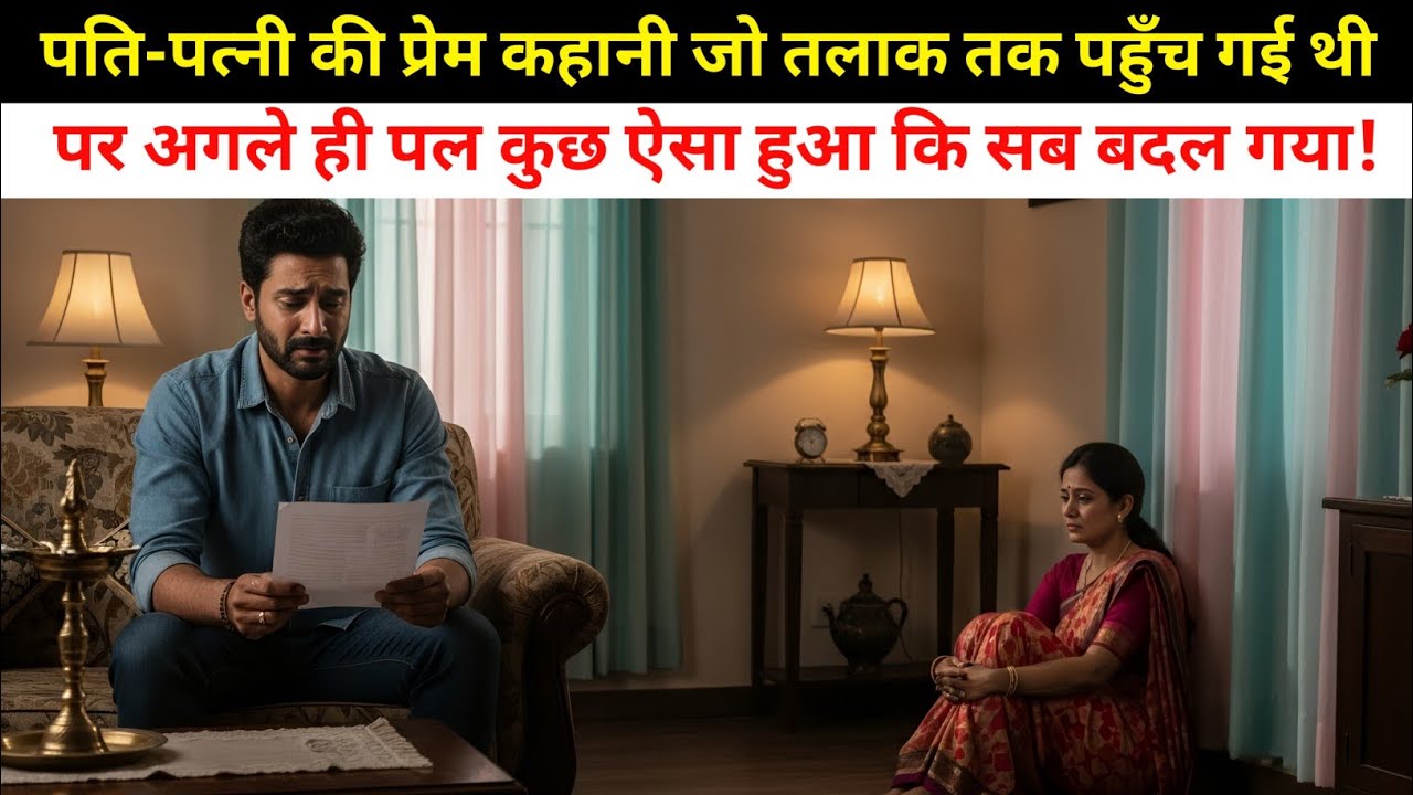 पति-पत्नी की प्रेम कहानी जो तलाक तक पहुँच गई थी… पर अगले ही पल कुछ ऐसा हुआ कि सब बदल गया!