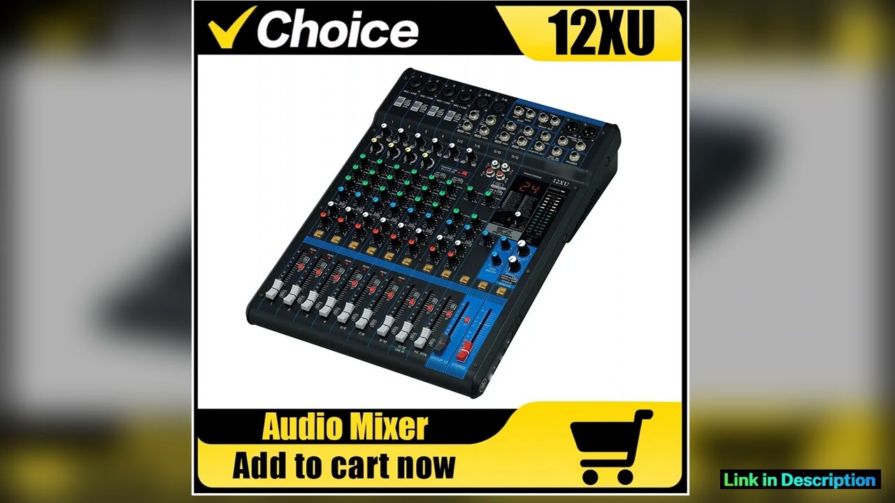12XU 12 Way Analog Mixing Consoles Professional 12 Channel Sound MG12 Audio Mixer for Wedding Stage