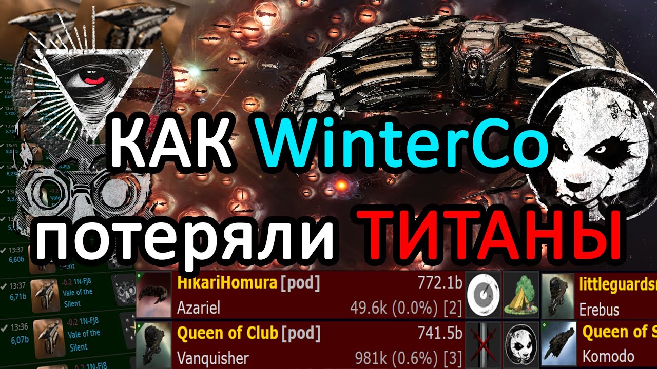 EVE ONLINE: КАК WinterCO ПОТЕРЯЛИ СВОИ ТИТАНЫ / ОБЗОР КАП БОЯ против Snuffed Out и INIT #eveonline