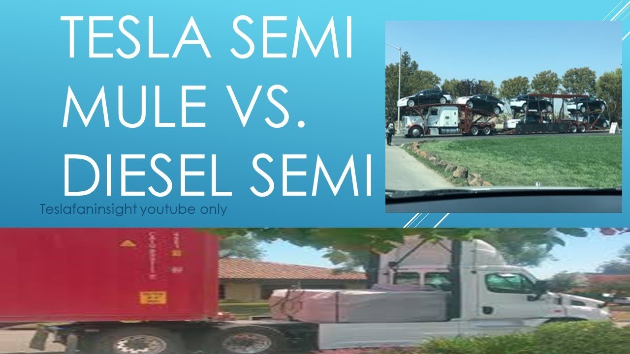 Tesla 2170 semi truck mule vs Diesel Truck 300 mile costs. daimler/benz process
