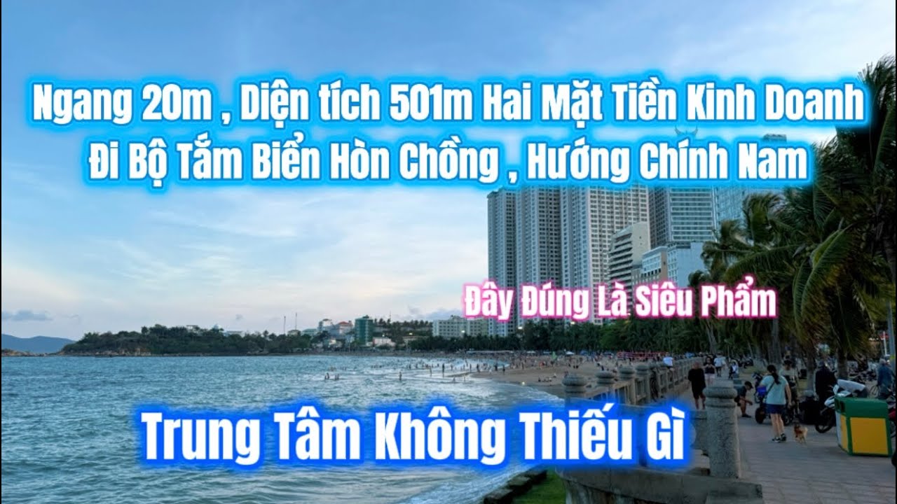 Ngang 20m hai mặt tiền kinh doanh , gần biển hòn chồng , chợ Vĩnh Hải trung tâm Phường Bắc Nha Trang
