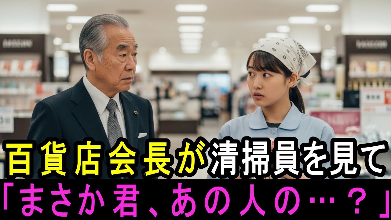 大手百貨店の会長が、清掃員のハンカチを見て「それ...誰から貰ったんだい？」