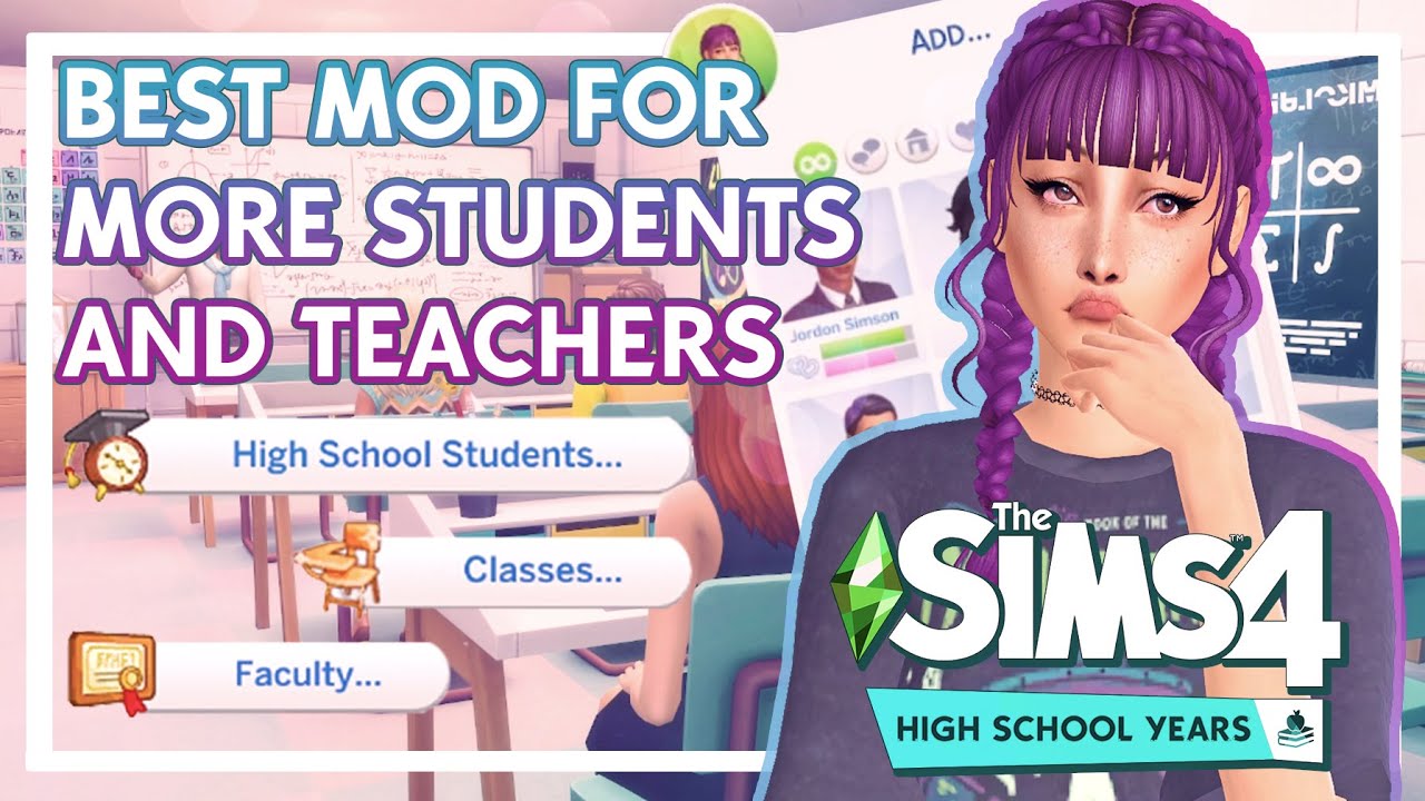 Best ALL-IN-ONE Mod To Improve High School Years 🎓  The Sims 4 +  LINKS