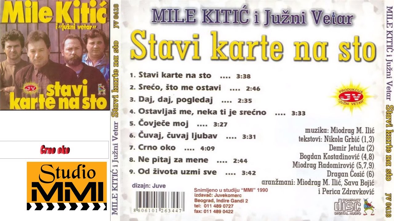 MIle Kitic i Juzni Vetar - Crno oko (Audio 1990)