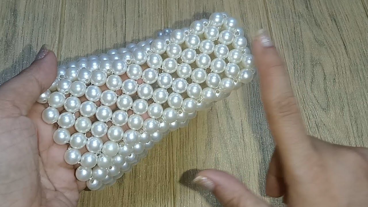 شنطه بالخرز/طريقه عمل شنطه لولي تعليم تقفيل جوانب الشنطه how to make the sides of a beaded bag