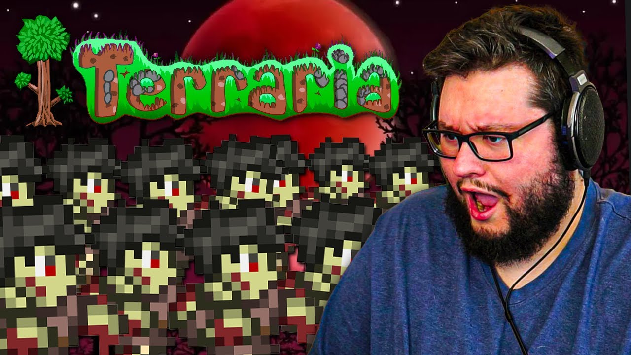 Впервые пережил Кровавую луну в Terraria