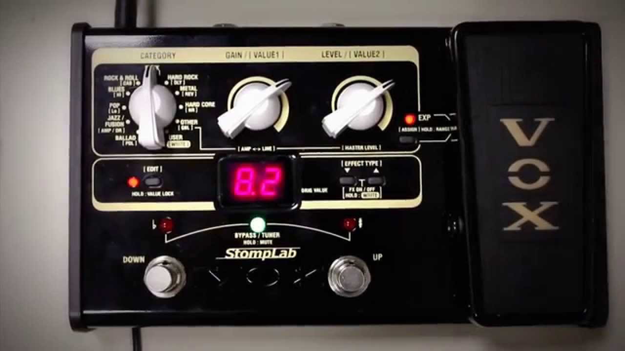 VOX StompLAB como editar seu preset