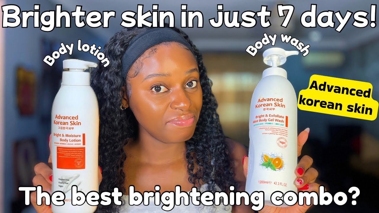 Fast brightening skincare routine using only 2 products✅Advanced Korean Skin body lotion & body wash