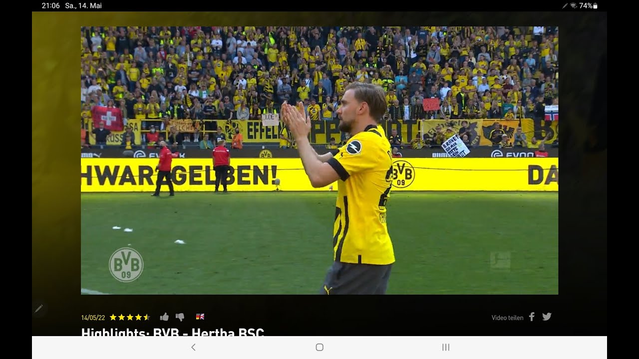Marcel Schmelzer Abschied auf der Südtribüne 14.05.2022
