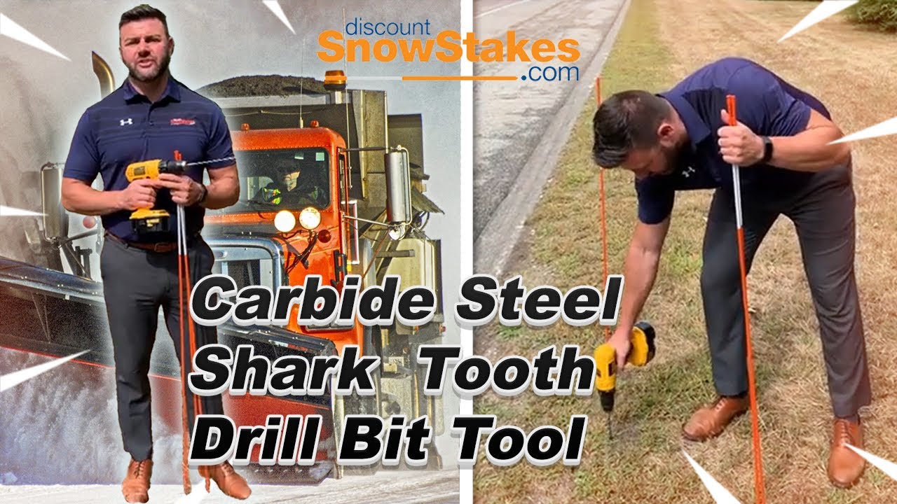 How To Install Driveway Markers With NEW Carbide Steel Shark Tooth Drill Bit Tool
