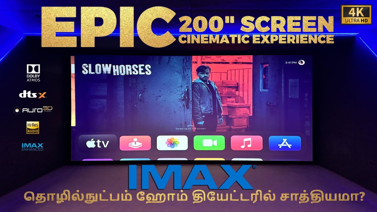IMAX ENHANCED EXPERIENCE IN A HOME THEATER  WITH  200 INCH MASSIVE SCREEN