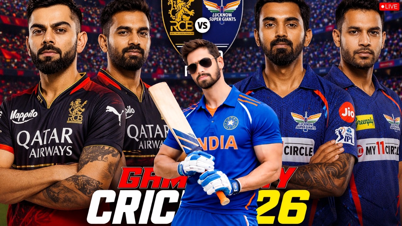 🔴 LIVE NOW! RCB vs LSG 😱 Last Over Thriller | Cricket 26
